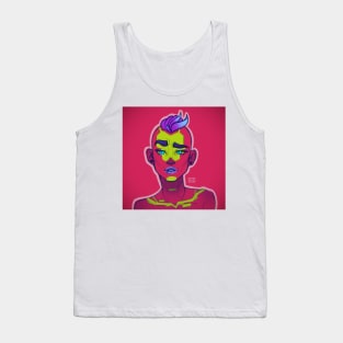 Magenta CyberGirl Tank Top